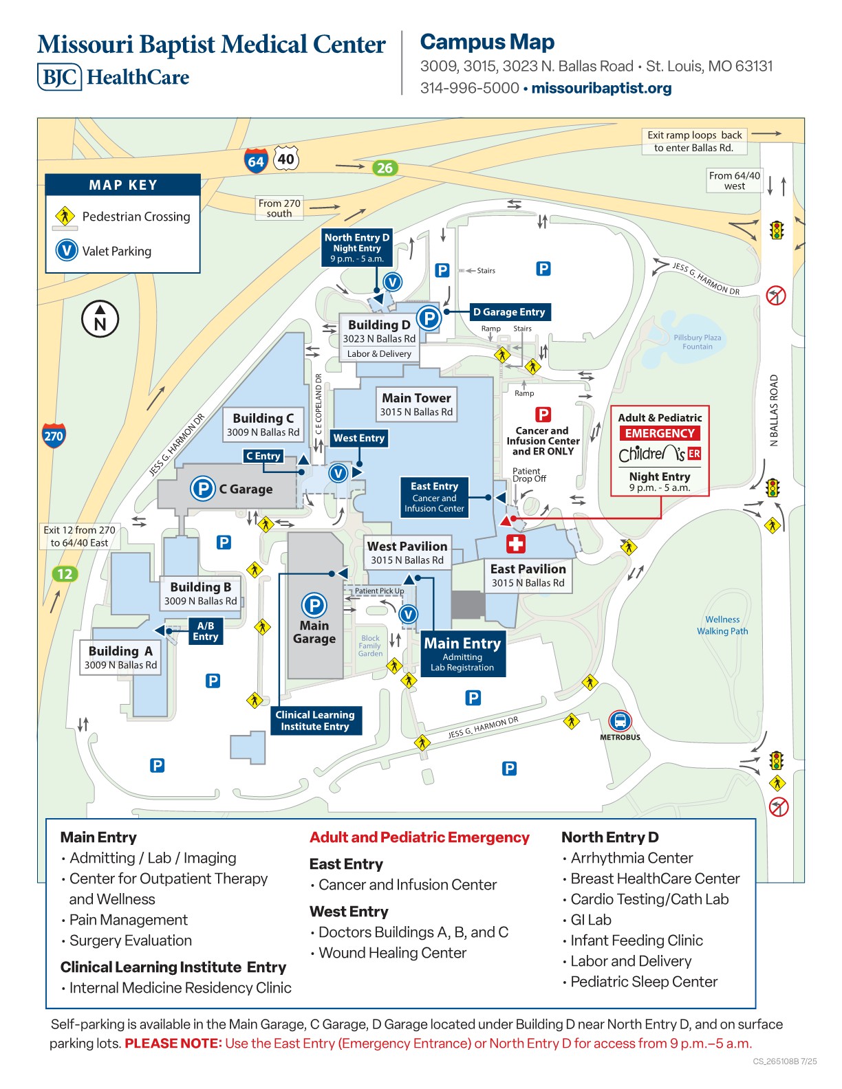 Missouri Baptist Medical Center Campus Map Missouri Baptist Medical Center Campus Map