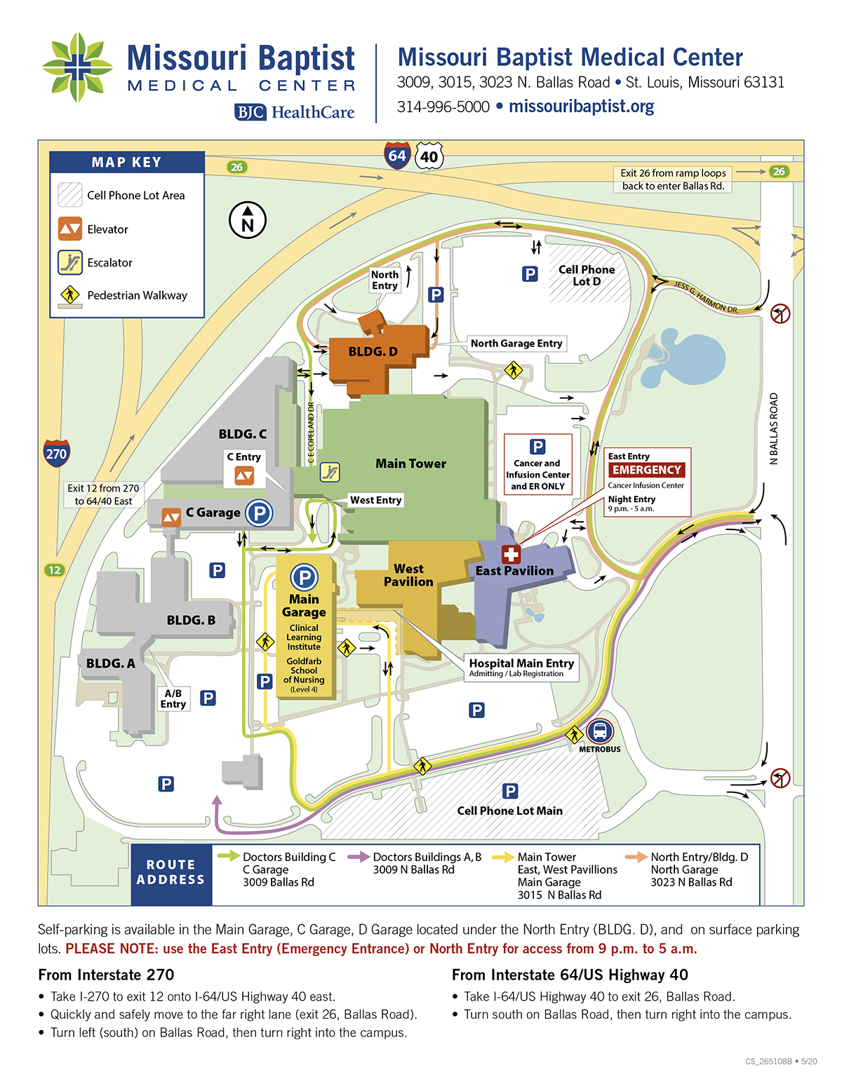 missouri baptist university campus map Contact Information For Missouri Baptist Medical Center In St Louis missouri baptist university campus map