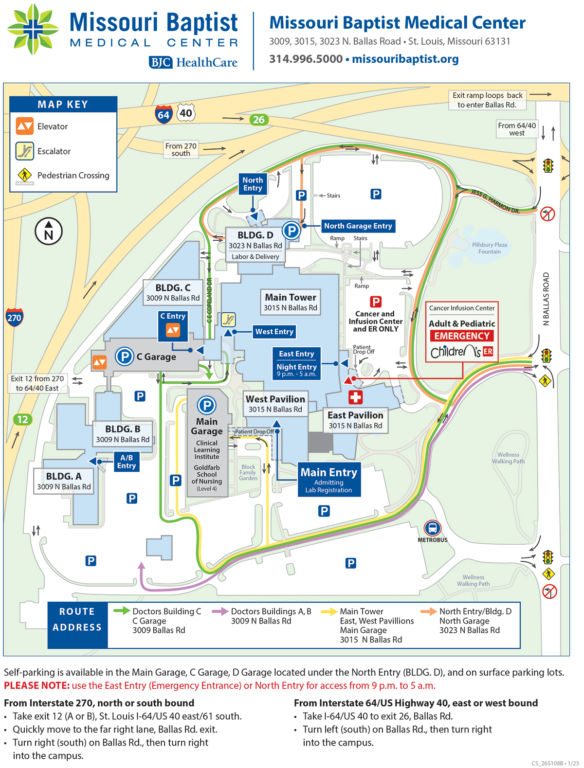 Barnes Hospital Campus Map
